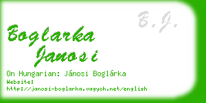 boglarka janosi business card