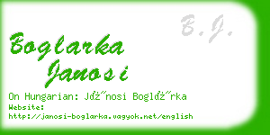 boglarka janosi business card